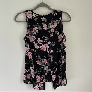 Flower Open Back Tank Top